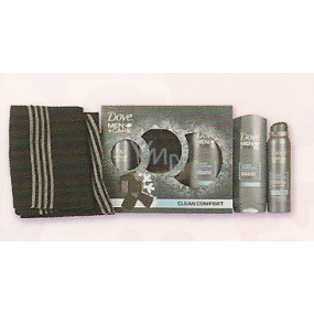 Dove Men + Care Clean Comfort sprchový gél + antiperspirant sprej + Šál, kozmetická sada