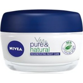 Nivea Visage Pure & Natural nočný regeneračný krém pre všetky typy pleti 50 ml