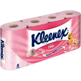 Kleenex Pink toaletný papier 2 vrstvový 8 roliek ružový 180 útržkov