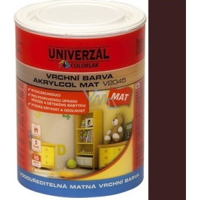 Colorlak Akrylcol Mat V2045 vodouriediteľná matná vrchná farba Palisander 0,6 l