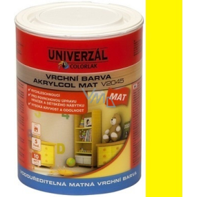 Colorlak Akrylcol Mat V2045 vodouriediteľná matná vrchná farba Žltá medová 0,6 l