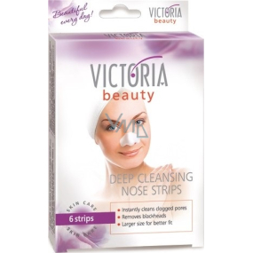 Victoria Beauty Deep Cleansing náplasti na čistenie pórov na nose 6 kusov