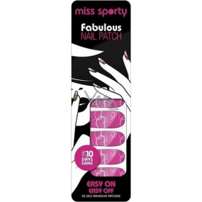 Miss Sporty Fabulous Nail Patch nálepky na nechty 004 Sweet Heart 10 kusov