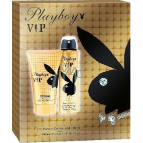 Playboy Vip for Her sprchový gél 150 ml + dezodorant sprej 150 ml, kozmetická sada