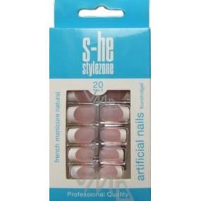 S-he Stylezone Artificial Nails umelé nechty na francúzsku manikúru 20 kusov