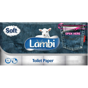 Lambi Soft toaletný papier biely 3 vrstvový 150 útržkov 8 kotúčov