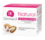 Dermacol Natural Výživný mandľový nočný krém 50 ml pre suchú a citlivú pleť