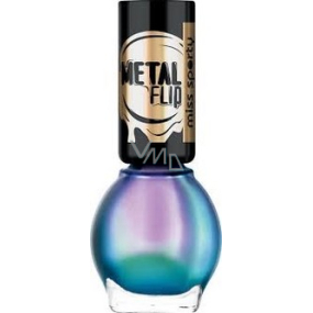 Miss Sporty Metal Flip lak na nechty 030 Tmavo tyrkysový 7 ml