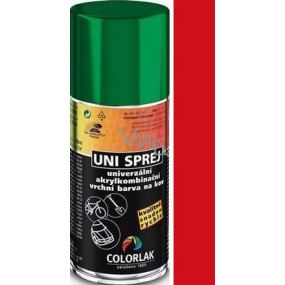 Colorlak Uni univerzálna akrylkombinační farba sprej C8180 Červená rallye 160 ml