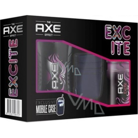 Axe Excite dezodorant sprej pre mužov 150 ml + sprchový gél 250 ml + púzdro na telefón, kozmetická sada