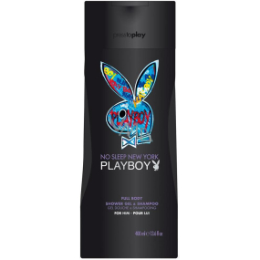 Playboy No Sleep New York 2v1 sprchový gél a šampón pre mužov 400 ml