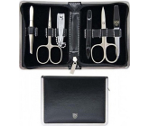 Kellermann 3 Swords Luxusná manikúra 6 dielna Articial Leather Black z vysoko kvalitnej umelej kože Black 5217 PN