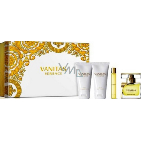 Versace Vanitas parfumovaná voda 50 ml + telové mlieko 50 ml + sprchový gél 50 ml + roller ball 10 ml, darčeková sada