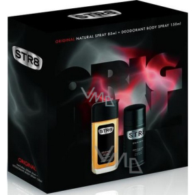 Str8 Original parfumovaný deodorant sklo pre mužov 85 ml + dezodorant sprej 150 ml, kozmetická sada