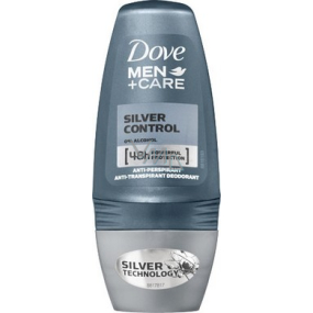 Dove Men + Care Silver Control 48h guličkový antiperspirant dezodorant roll-on pre mužov 50 ml