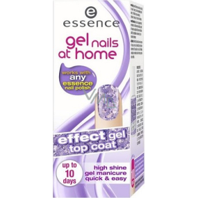 Essence Gél Nails At Home Top Coat krycí gélový lak 03 Twinkle In Purple 7 ml