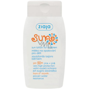 Ziaja Sun SPF 50+ mlieko na opaľovanie pre deti veľmi vysoká ochrana 125 ml