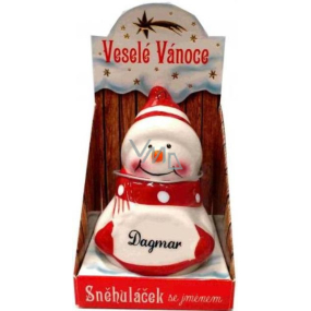 Nekupto Snehuliačik s menom Dagmar Vianočné dekorácie rozmer 8 cm