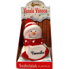 Nekupto Snehuliačik s menom Veronika Vianočné dekorácie rozmer 8 cm