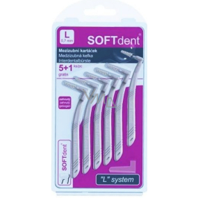 Soft Dent medzizubná kefka zahnutý L 0,7 mm 6 kusov