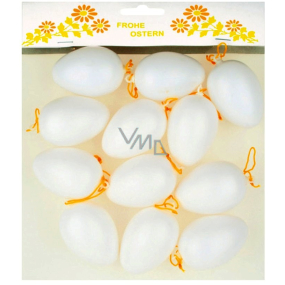 Vajíčka 6 cm biela, 12 kusov v sáčku plastovej