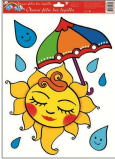 Okenné fólie bez lepidla slniečko s dáždnikom 42 x 30 cm 1 kus