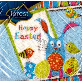 Forest Happy Easter veľkonočné obrúsky 33 x 33 cm 1 vrstvové 20 kusov