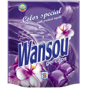 Wansou Color Special koncentrované gélové prác kapsule na farebnú bielizeň 25 kusov