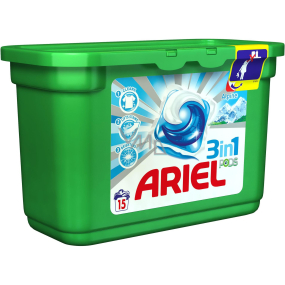 Ariel 3v1 Alpine gélové kapsule na pranie bielizne chráni a oživuje farby 15 kusov