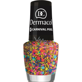 Dermacol Nail Polish with Effect lak na nechty s efektom 07 Carnival Pixel 5 ml