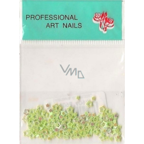 Professional Art Nails ozdoby na nechty hviezdičky zelené 1 balenie