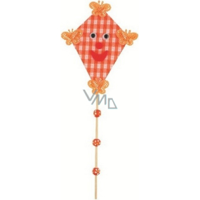 Dráčik na paličke s guličkami oranžový 30 cm