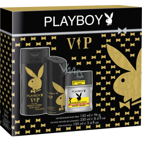 Playboy Vip for Him dezodorant sprej 150 ml + sprchový gél 250 ml + Morning Fight balzam po holení 100 ml, kozmetická sada