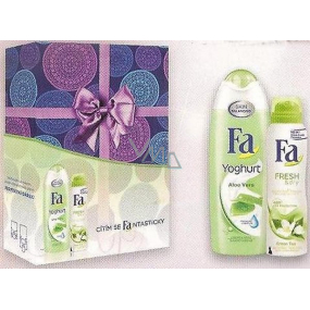 Fa Yoghurt Aloe Vera sprchový gel 250 ml + Fa Fresh & Dry Green Tea dezodorant sprej pre ženy 150 ml, kozmetická sada