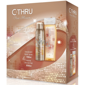 C-Thru Pure Illusion dezodorant sprej pre ženy 150 ml + sprchový gél 250 ml, kozmetická sada