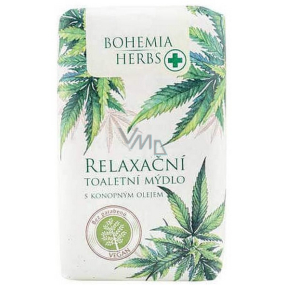 Bohemia Gifts Cannabis Konopný olej relaxačné toaletné mydlo 100 g