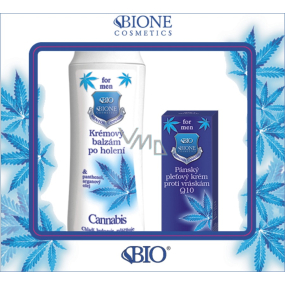 Bion Cosmetics for Men Q10 pleťový krém proti vráskam 40 ml + krémový balzam po holení 200 ml, kozmetická sada