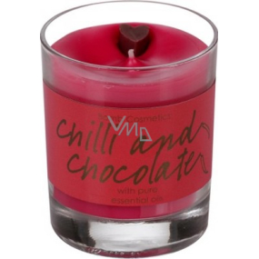 Bomb Cosmetics Chilli a čokoláda - Chilli and Chocolate Glass Candle Vonná prírodné, ručne vyrobená sviečka v skle horí až 35 hodín