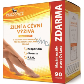 Priessnitz Žilná a cievna výživa 90 toboliek + Priessnitz De Luxe mazanie na žily a cievy 125 ml