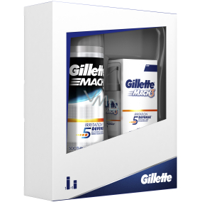 Gillette Series Irritation 5 Defense gél na holenie 200 ml + Mach3 Irritation 5 Defense hydratačný balzam po holení 50 ml, kozmetická sada pre mužov