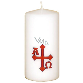 Lima Kostolné sviečka biela s motívom valec 1045 50 x 100 mm 1 kus