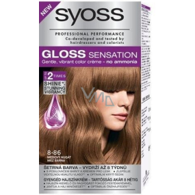 Syoss Gloss Sensation Šetrná farba na vlasy bez amoniaku 8-86 Medový nugát 115 ml