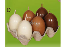 Lima Vajíčko s vôňou sviečka hnedá 40 x 60 mm sada 6 kusov