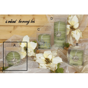 Lima Wellness Present Borovicový les aróma sviečka zelená guľa 80 mm 1 kus