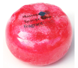 Fragrant Red Delicious Glycerínové mydlo masážne s hubkou naplnenou vôňou parfumu DKNY Red Delicious v červenej farbe 200 g