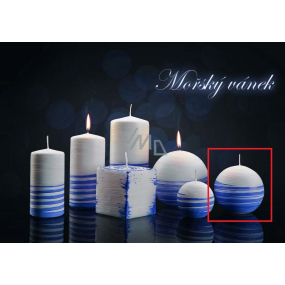 Lima Aromatická špirála Morský vánok sviečka bielo - modrá guľa priemer 80 mm 1 kus