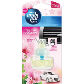 Ambi Pur Car Flowers & Spring náhradná náplň 7 ml