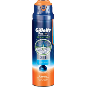 Gillette Fusion ProGlide Sensitive Ocean Breeze 2v1 gél na holenie, pre mužov 170 ml