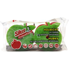 Silux Household Hubka na riad s praktickou prísavkou Jablko 4 kusy