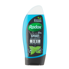 Radox Men Sporty Watermint & Sea Minerals 3v1 sprchový gél a šampón pre mužov 250 ml
